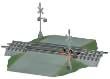 Lionel 12052 - FasTrack Grade Crossing with Flashers 10" Length