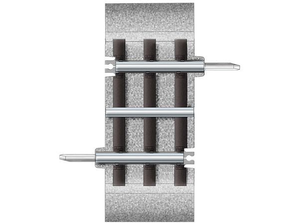 Lionel 12073 - FasTrack 1 3/8" Straight Track with Roadbed