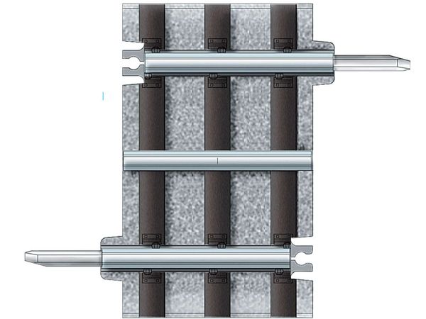 Lionel 12074 - FasTrack 1 3/8" Straight Track Without Roadbed