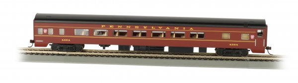 Bachmann HO 14201 Pennsylvania 85' Smooth Sided Coach Car with Lighted Interior