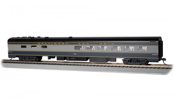 Bachmann HO 14801 B&O 85' Smooth Side Dining Car with Lighted Interior