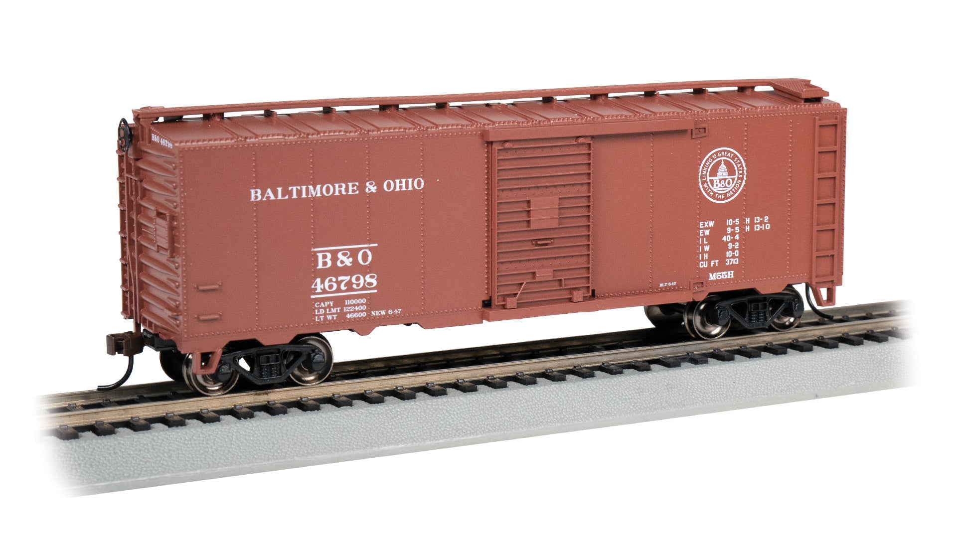 Bachmann 15013 Baltimore & Ohio 40' Steam-Era Box Car