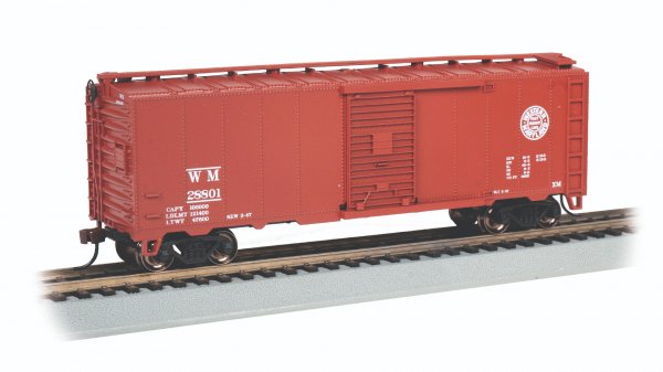 Bachmann HO 15015 Western Maryland 40' Steam Era Box Car