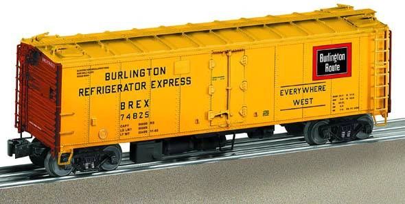 Lionel 17339 Burlington Refrigerator Express Steel-sided Refrigerator Car #74825