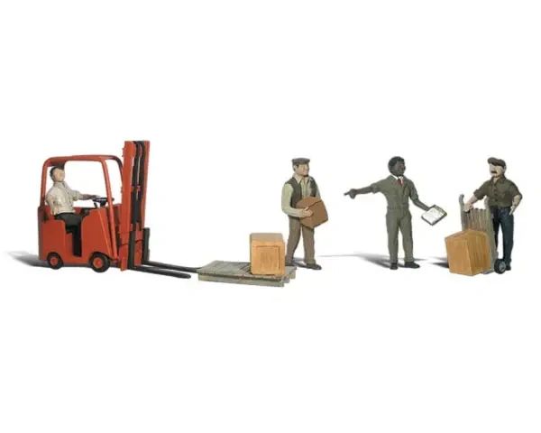 WDS 1911 Workers with Forklift (HO Scale)