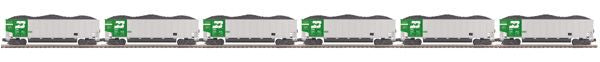 MTH 20-90443 6-Car Coalporter Hopper Car Set