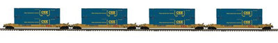 MTH 20-92432 CSX 4-Car Husky Stack Car