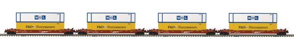 MTH 20-92433 BNSF 4-Car Husky Stack Set