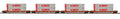 MTH 20-92434 Kansas City Southern 4-Car Husky Stack Set