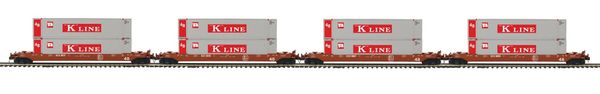 MTH 20-92434 Kansas City Southern 4-Car Husky Stack Set
