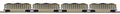 MTH 20-92442 CSX 4 Car Coalporter (Plated) Hopper Set