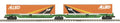MTH 20-95055 Burlington Northern 2 Car Spine Set with 48' Containers