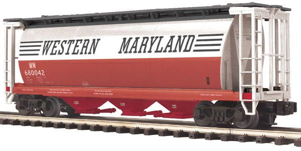 MTH 20-97551-2 Western Maryland 3-Bay Cylindrical Hopper Car