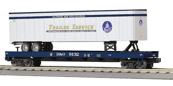 MTH 20-98115 Baltimore & Ohil Flat with Trailer