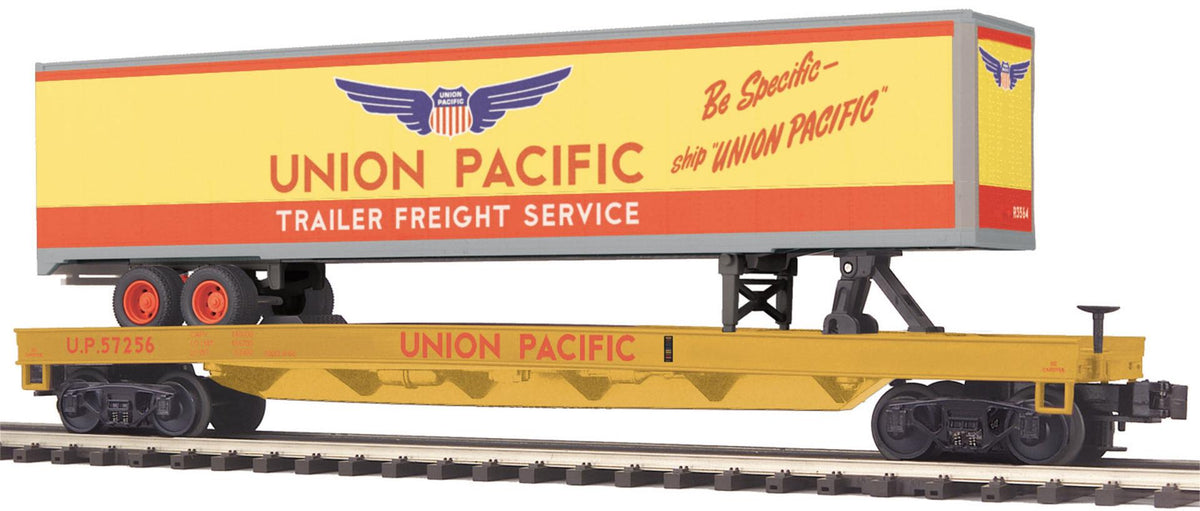 MTH 20-98171 Union Pacific (#57256) Flat Car w/ 48' Trailer