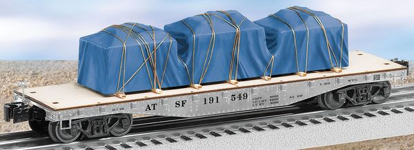 Lionel 27543 ATSF 40' Flatcar with Covered Load #191549