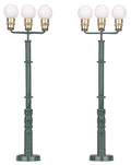 MTH 30-11034 Die Cast O Scale Lamp Set Triple Park Light