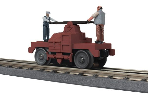 MTH 30-5235 M.O.W Maroon Operating Hand Car