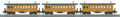 MTH 30-6454 Chesapeake & Ohio 3 Car Overton Passenger Coach Set