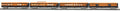 MTH 30-68282 Halloween 4 Car 60' Streamlined Passenger Set with LED's