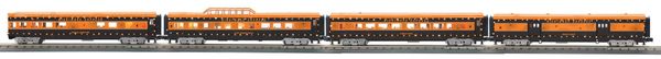 MTH 30-68282 Halloween 4 Car 60' Streamlined Passenger Set with LED's