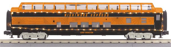 MTH 30-68285 Halloween 60' Streamlined Full Vista Dome Car with LED's