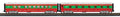 MTH 30-68307 Christmas 2 Car Streamlined Sleeper/Diner Set with LED's