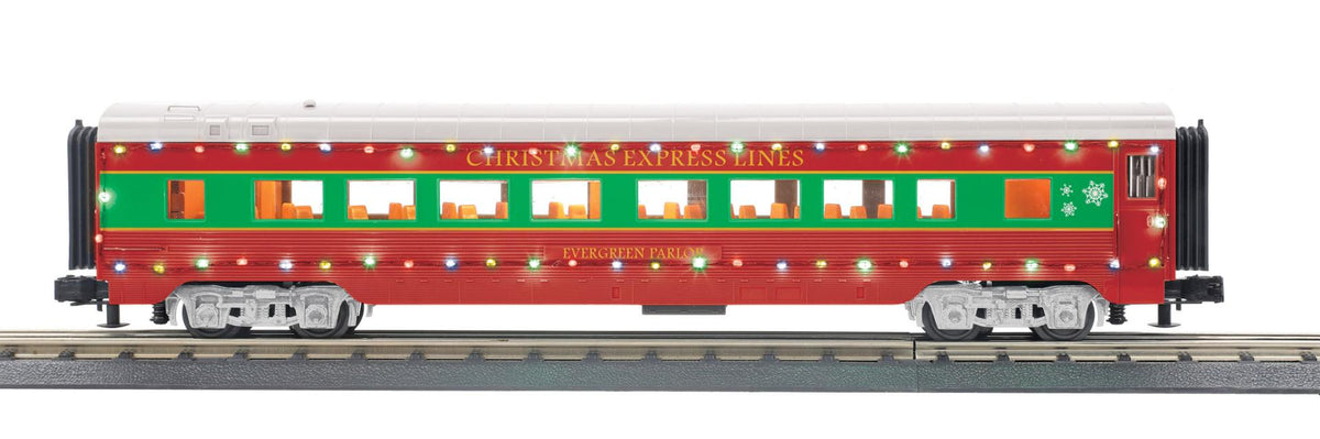 MTH 30-68308 Christmas 60' Streamlined Passenger Coach Car with LED's