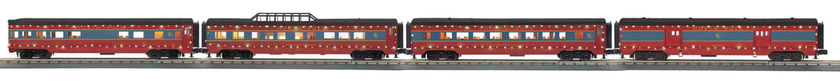 MTH 30-68310 North Pole 4 Car 60' Streamlined Passenger Set with LED's
