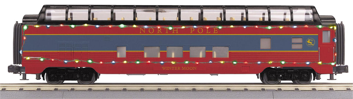 MTH 30-68313 North Pole 60' Streamlined Full Vista Dome Car