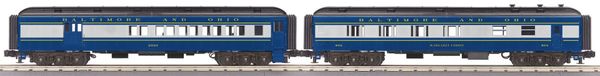 MTH 30-69355 Baltimore & Ohio 2 Car 60' Madison Combo/Diner Set