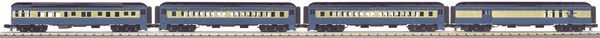 MTH 30-69363 Jersey Central Blue Comet 4 Car 60' Madison Passenger Set