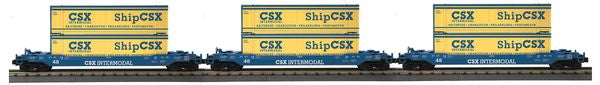 MTH 30-70126 CSX 3 Car Husky Stack Set