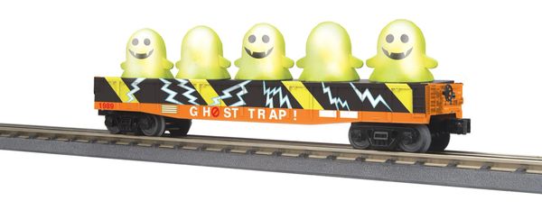 MTH 30-72257 Ghost Trap Gondola with Flickering Lighted Ghosts