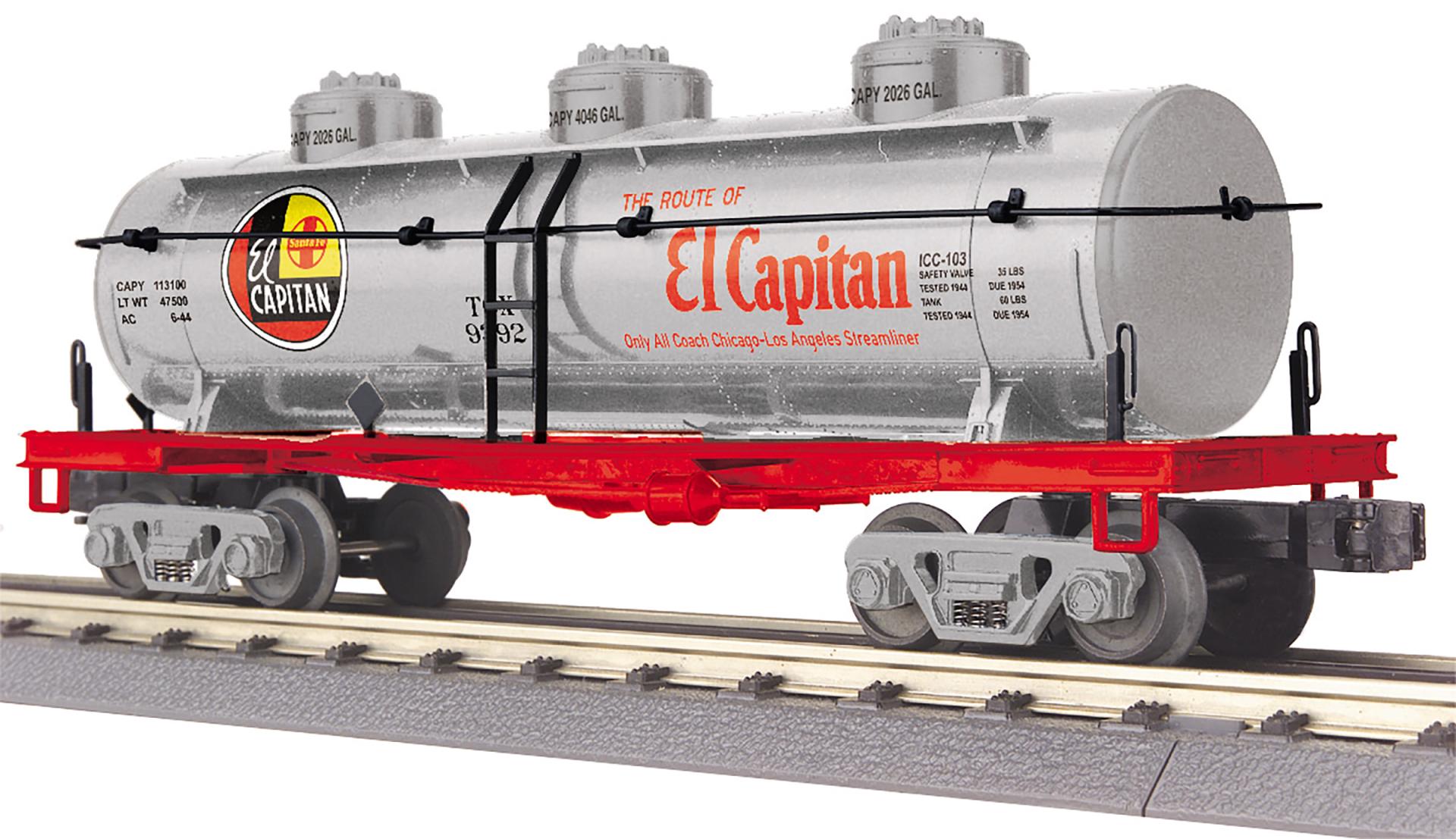 MTH 30-73663 Santa Fe 3 Dome Tank Car