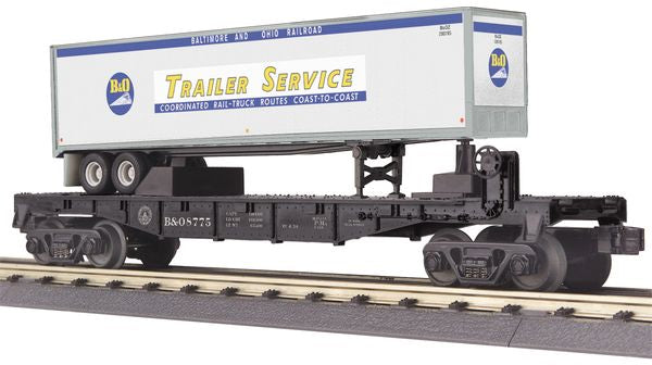 MTH 30-76609 Baltimore & Ohio Flat with 40' Trailer