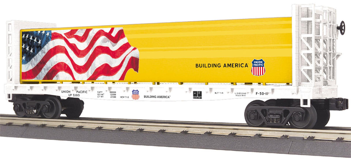 MTH 30-76615 Union Pacific Bulkhead Flatcar w/ Lumber Load
