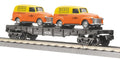 MTH 30-7681 Flat Car with '51 Panel Vans