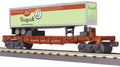 MTH 30-76893 Northern Pacific Flat Car with 40' Bisquick Trailer
