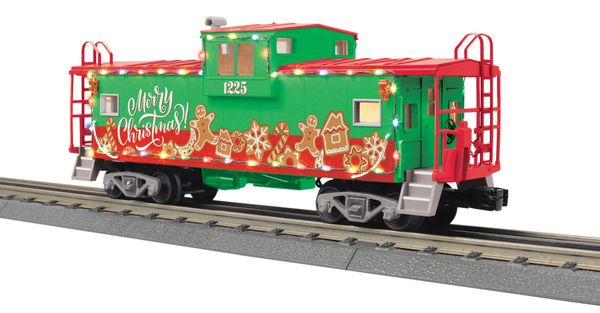 MTH 30-77412 Christmas Extended Vision Caboose with LED's