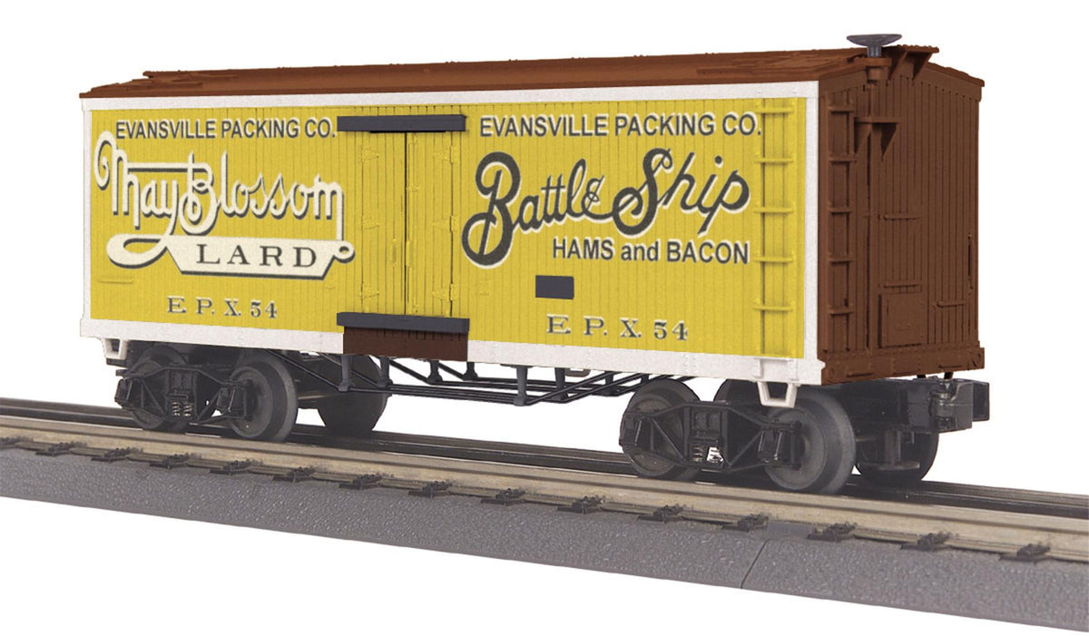 MTH 30-7865 Evansville Packing Co. 34' Reefer Car- 19th Century