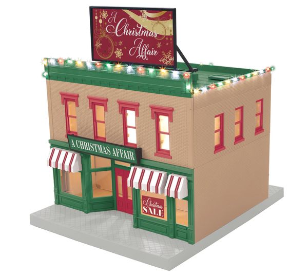 MTH 30-90736 A Christmas Affair 2 Story Building with LED Lights