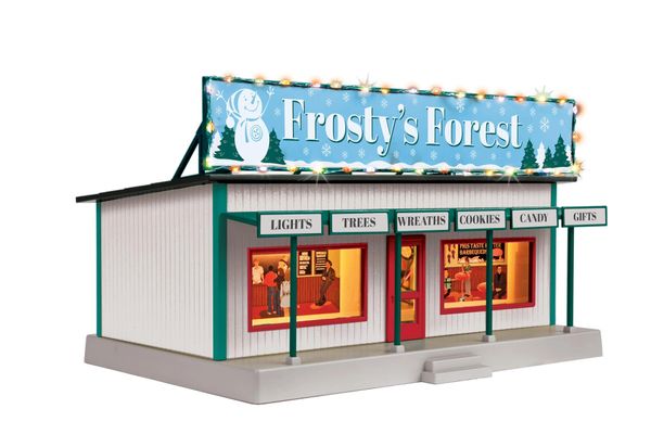 MTH 30-90737 Frosty's Forest Road Side Stand with Operating Christmas Lights