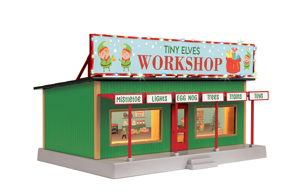 MTH 30-90759 Tiny Elves Workshop Road Side Stand with LED's