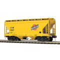Atlas O 3001893-1 Chicago & North Western Premier 2-Bay Centerflow Hopper (Yellow)