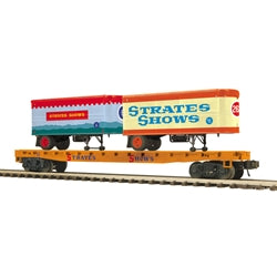 Atlas O 3002599 Strates Shows Premier Flat Car with (2) 20' Trailers