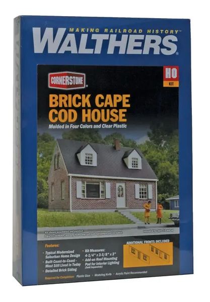 Walthers Cornerstone HO Kit 933-3774 Cape Cod House Brick