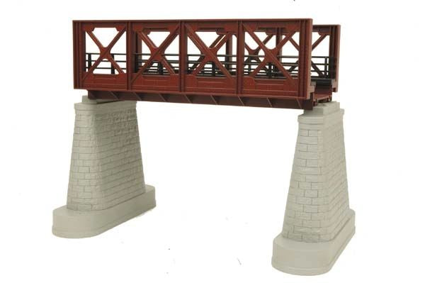 MTH 40-1032 O Rust Girder Bridge with Piers (Real Trax)