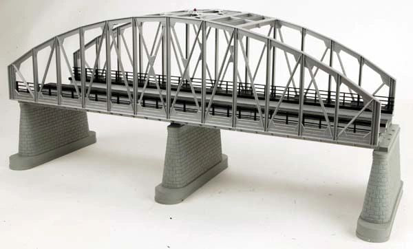 MTH 40-1123 2 Track Steel Arch Bridge (Silver) with Blinking Light