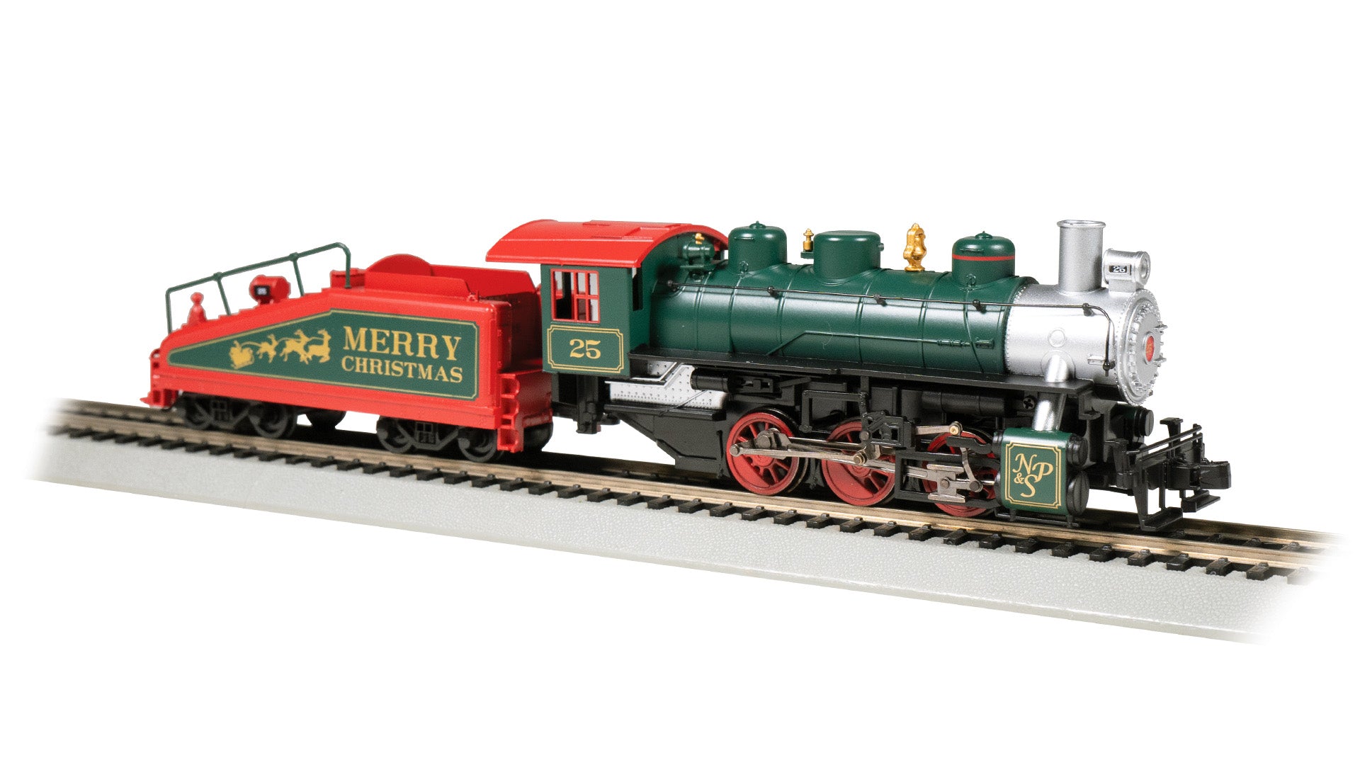 Bachmann HO 50624 Christmas 0-6-0 with Slope Tender